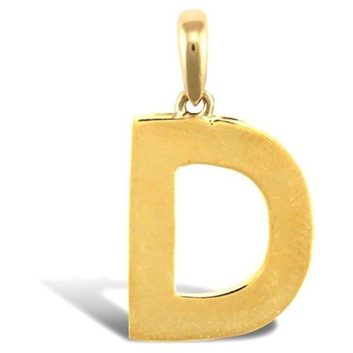 Initial 9ct gold pendant - initial,