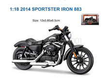Maisto 1:18 Scale For 2014 Sportster Iron 883 Sports Diecast Metal Motorcycle