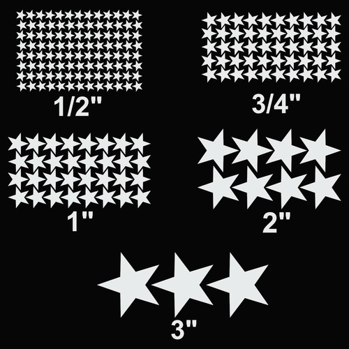 Star stickers pick your size - stickers!,