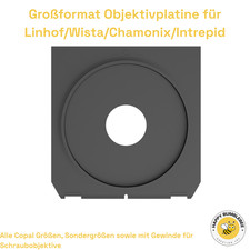 4x5 lens board lens plate Linhof, Wista etc Compur Copal 00/0/1/2/3