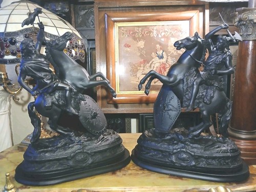 Antique spelter sculpture - 2,