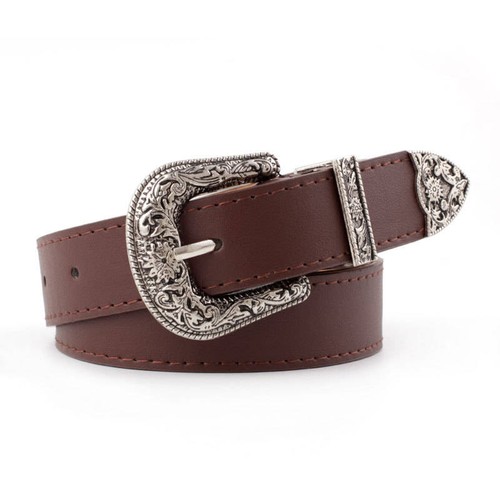 Girl faux leather belt metal - girl,