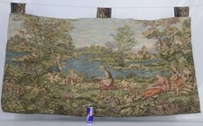 Vintage French Gardening Scene Wall Hanging Tapestry 186x97cm
