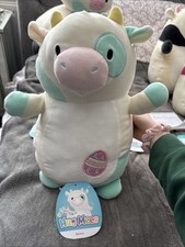 Belana Blue Cow Hugmee Squishmallow 14” BNWT rare sought after