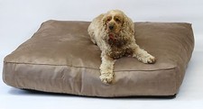Dog Bed, Chocolate Faux suede
