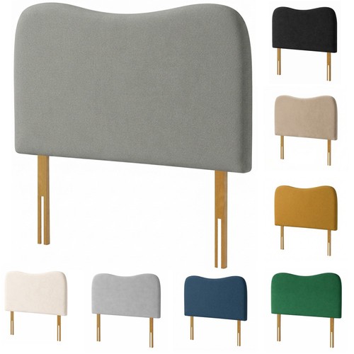 Wave headboard plush fabric - headboard,