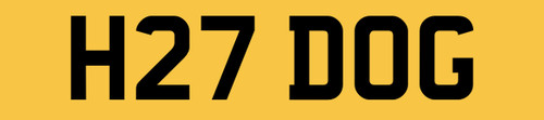 Hot dog number plate h27 - dog,