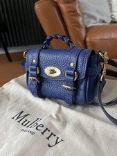 Genuine Mulberry Mini Alexa satchel handbag/shoulder bag - Blue