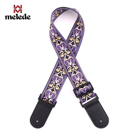 Printed guitar strap - printed, purple