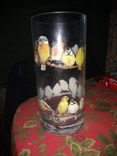 LAURA ASHLEY LARGE GARDEN BIRDS VASE EASTER SPRING CHRISTMAS NWT BEAUTIFUL