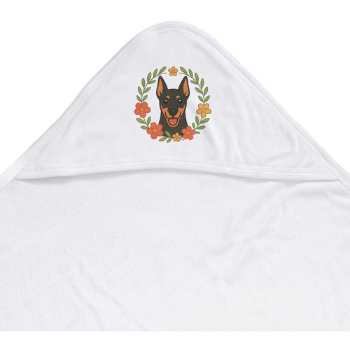 Doberman floral wreath - 'doberman,