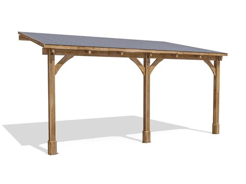 Wooden lean gazebo 5x3m - lean,