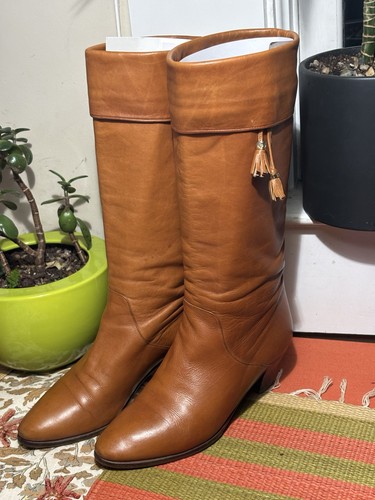 Gucci boots 1970s vintage tan - gucci,
