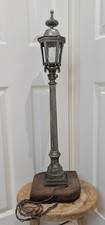 Vintage Miniature Metal Street Lamp Light Prop Victorian Style Deco Unique Retro
