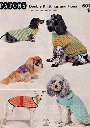Vintage dog sweater knitting - vintage,