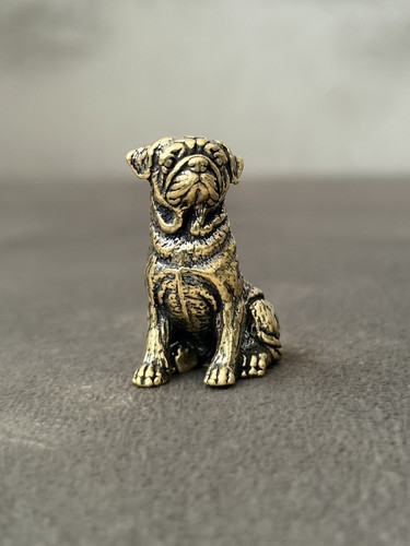 Solid brass bulldog figurine - solid,