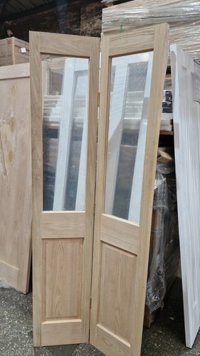 Oak panel glazed - glazed, fold