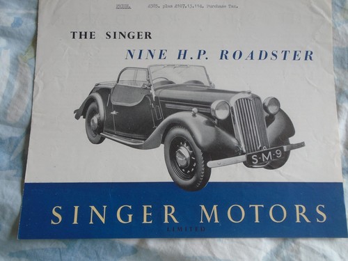 Singer nine roadster - singer,