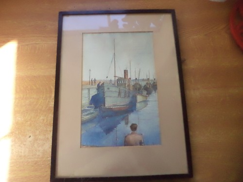 Marine artist painting - painting, signed
