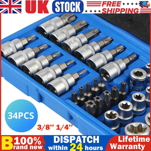 34pcs torx star socket - star, &