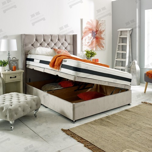 Ottoman storage plush velvet - storage,