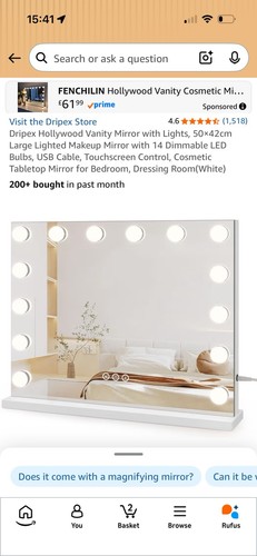 Hollywood vanity mirror with - vanity,