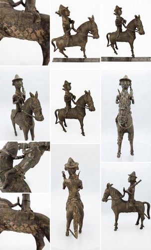 Vintage bronze dhokra horse - vintage,