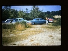Vintage 35mm Slide Photo Old Cars Classic Automobile 1950s 1958 Kodachrome