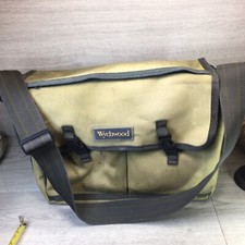Wychwood Waxed Bag Shoulder Canvas Green Fishing gear  Pockets Rare