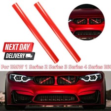 2pcs Red Car Front V Brace Grill Trim Strips Cover for BMW 1 2 3 Series F20 F30