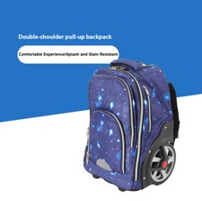 WHEELED BACKPACK RUCKSACK LAPTOP HAND LUGGAGE TROLLEY CABIN TRAVEL CAMPING BAG