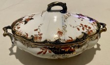 Rare Antique Stoke Pottery Rd. No. 218780 Polychrome Tureen With Lid