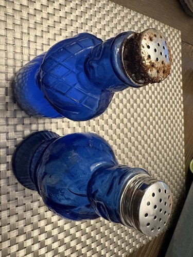 Vintage cobalt blue glass - cobalt,