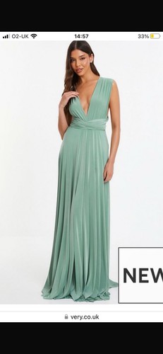 Quiz sage green - green, maxi