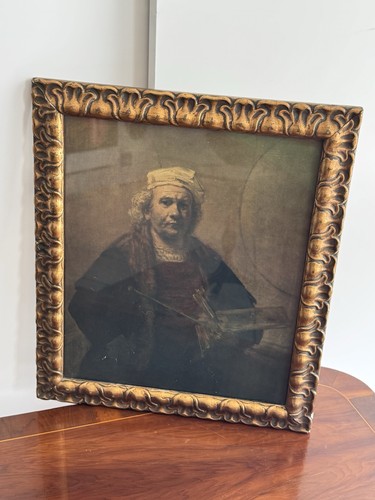 Print rembrandt self - rembrandt, portrait