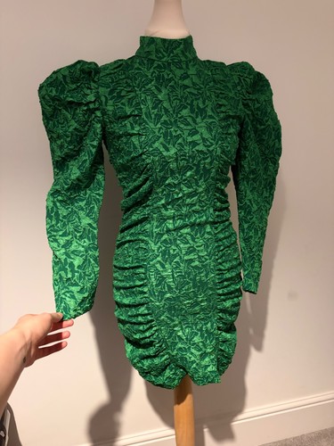 Topshop green jacquard puff - topshop,
