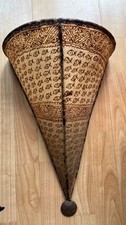 Moroccan goat skin wall sconce - goat,
