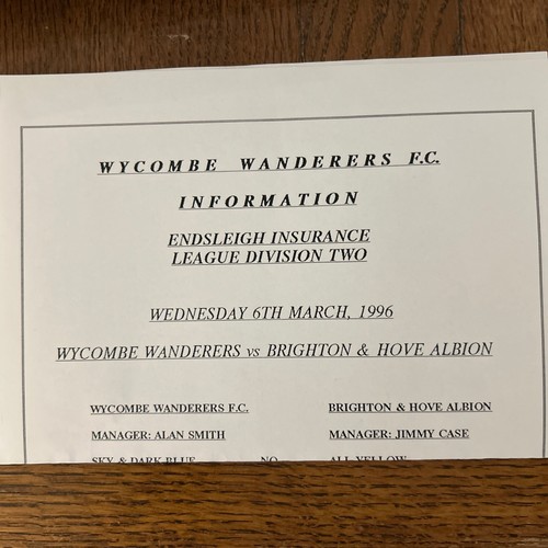 Wycombe brighton march - wycombe, v