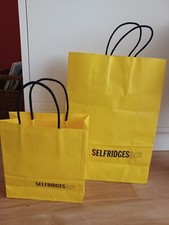 Selfridges yellow paper bags - selfridges,
