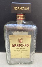 Disaronno Large 1 L Litre Glass Bottle Empty  craft Italian liqueur Rectangular