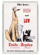 AFGHAN HOUND SCOTTISH TERRIER DOGS BATTERY ADVERT DOG ACRYLIC FRIDGE MAGNET GIFT