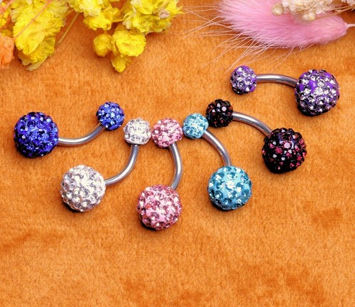 Belly bar navel crystal - bar,