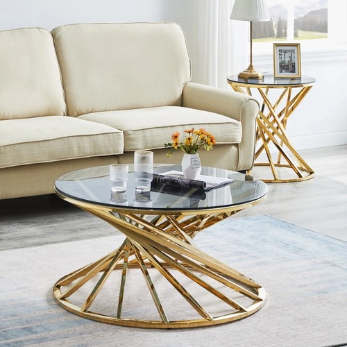 Modern round smoked tempered - modern,