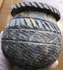 Antique Welsh Smelting Ceramic Crucible Ore Pot