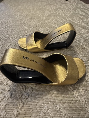Ladies gold metallic - metallic, leather