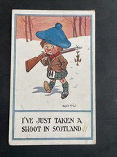 Donald McGill Postcard, Scotch Kiddies, No A 1202, I’ve Just Taken A Shoot