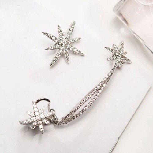 Ear cuff diamante silver - ear,