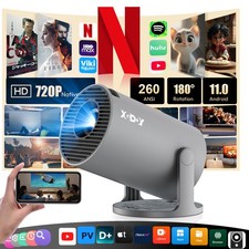 Portable Projector 12000 Lumen HD Mini Projector Android TV Home Theater HDMI