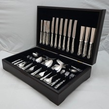LA REGENCE Pattern Ryals Sheffield Silver Service 56 Piece Canteen of Cutlery