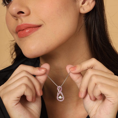 Pink tourmaline infinity - pink,